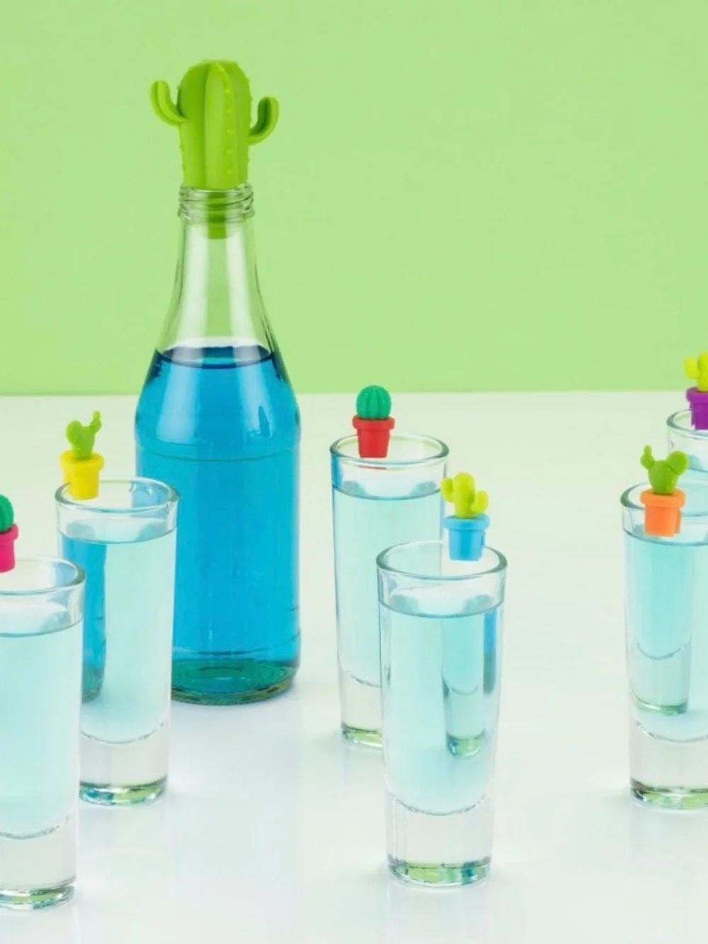 Cactus Wine Stopper and Markers Set - NEW